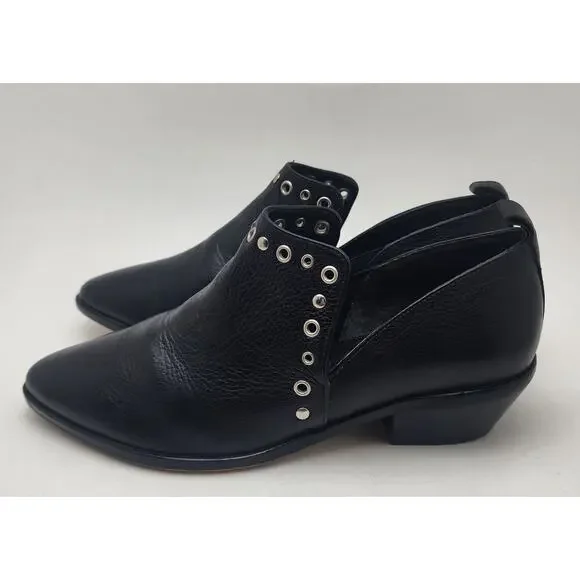 Rebecca Minkoff ANNETTE" LEATHER Studded Booties Women's 8 Black - Picture 5 of 16